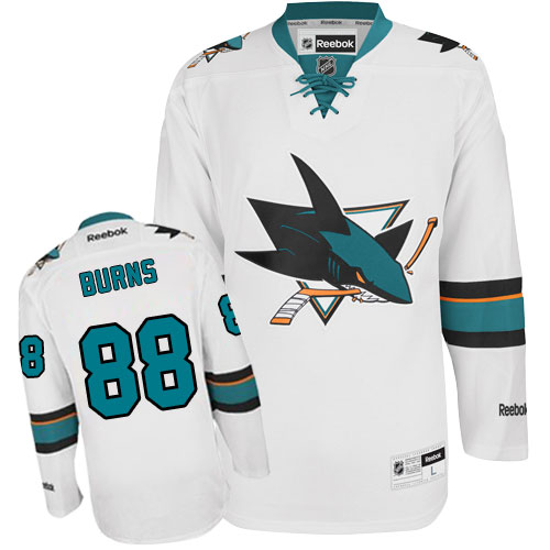 Herren San Jose Sharks Eishockey Trikot Brent Burns #88 Reebok Weiß Auswärts